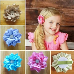 Winter Flowers & Aligator Hair Clips- mixed colors