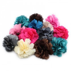 Peony Flower Hair Clips Pin Brooch -mixed colors