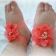 chiffon flower baby sandals-watermelon red
