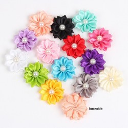 Mini satin flowers satin rosettes without clip-all colors