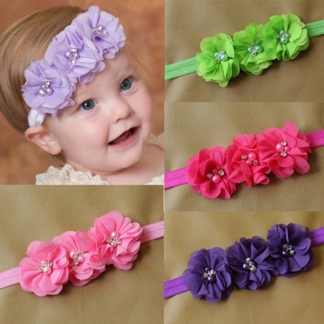 Toddle headbands chiffon flower-all
