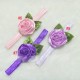 Rolled Rose On Shimmery Headbands