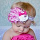 Peacock feather headband- Light pink and pink