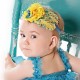 Peacock feather headband- Yellow and blue