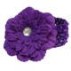 Peony Flower Crystal Headband- Purple