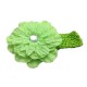 Peony Flower Crystal Headband-Light Green