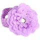 Peony Flower Crystal Headband-Light Purple